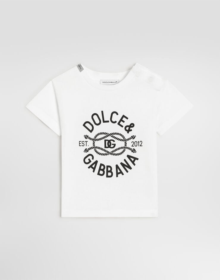Dolce & Gabbana Jersey t-shirt with logo White L1JTEYG7Q0W