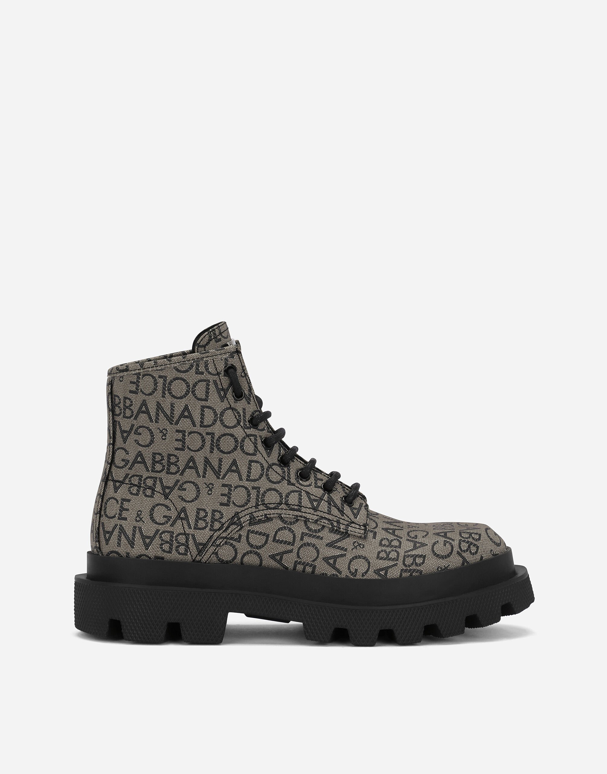 Dolce & Gabbana Coated jacquard ankle boots Black A60590AT397