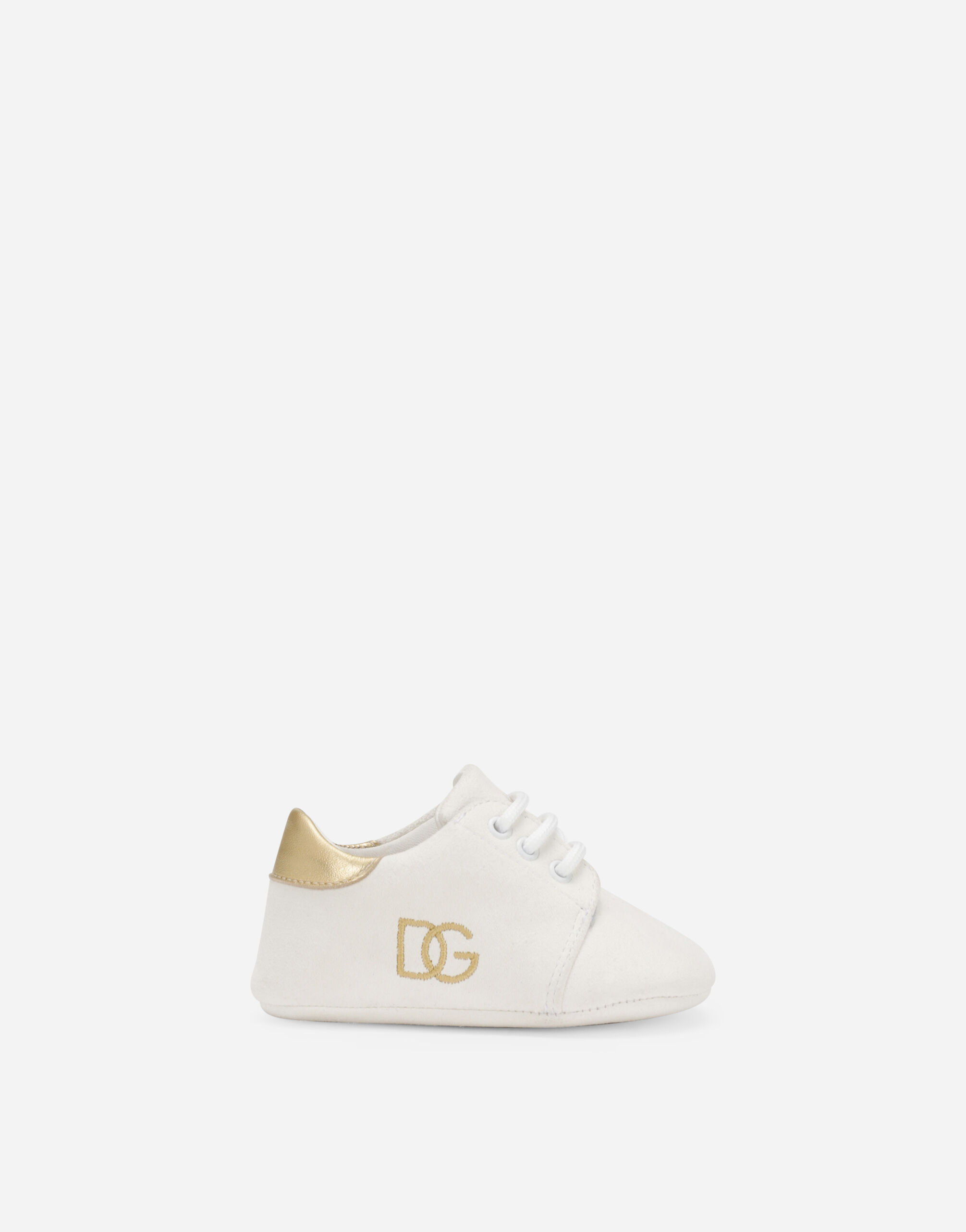 Sneaker in suede con ricamo DG logo in Bianco da Bambino