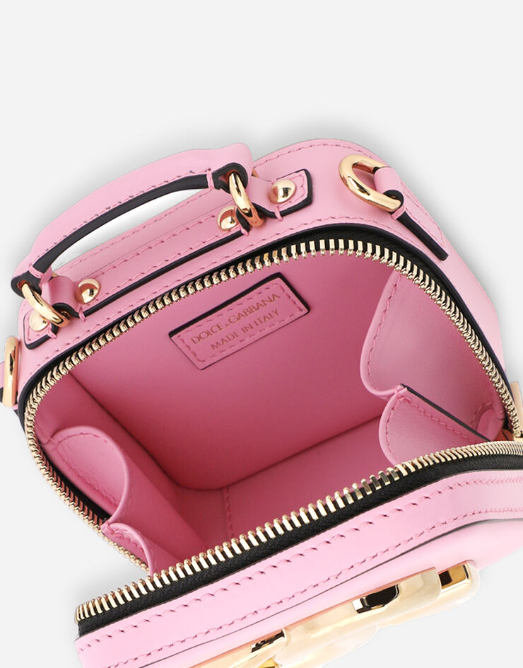 Dolce & Gabbana Calfskin 3.5 micro bag with DG logo Pink BI3116AW576