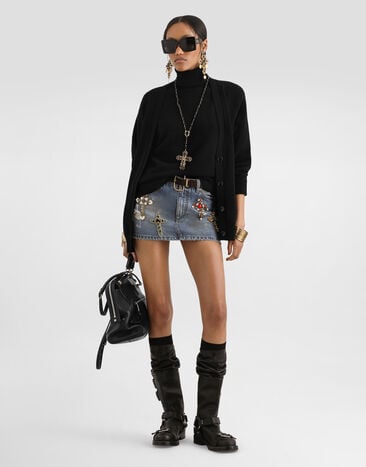 Dolce & Gabbana Wool turtleneck pullover Black FXW85ZJDVGL