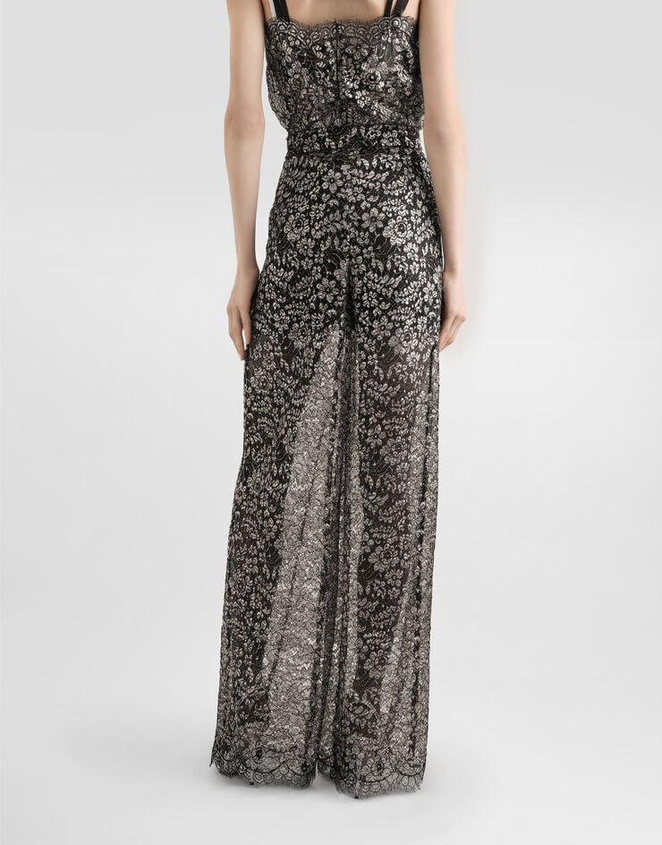 Dolce & Gabbana Lamé lace trousers Dolce & Gabbana Lamé lace trousers Silver FTC1YTILMCF