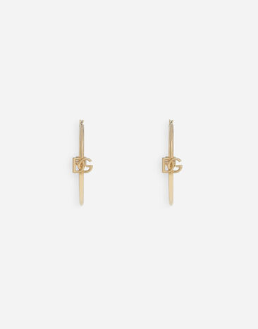 Dolce & Gabbana Creole earrings with DG logo Gold WEQ6M5W1111