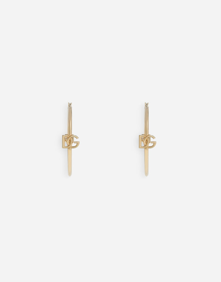 Dolce & Gabbana Creole earrings with DG logo Gold WEQ6M2W1111