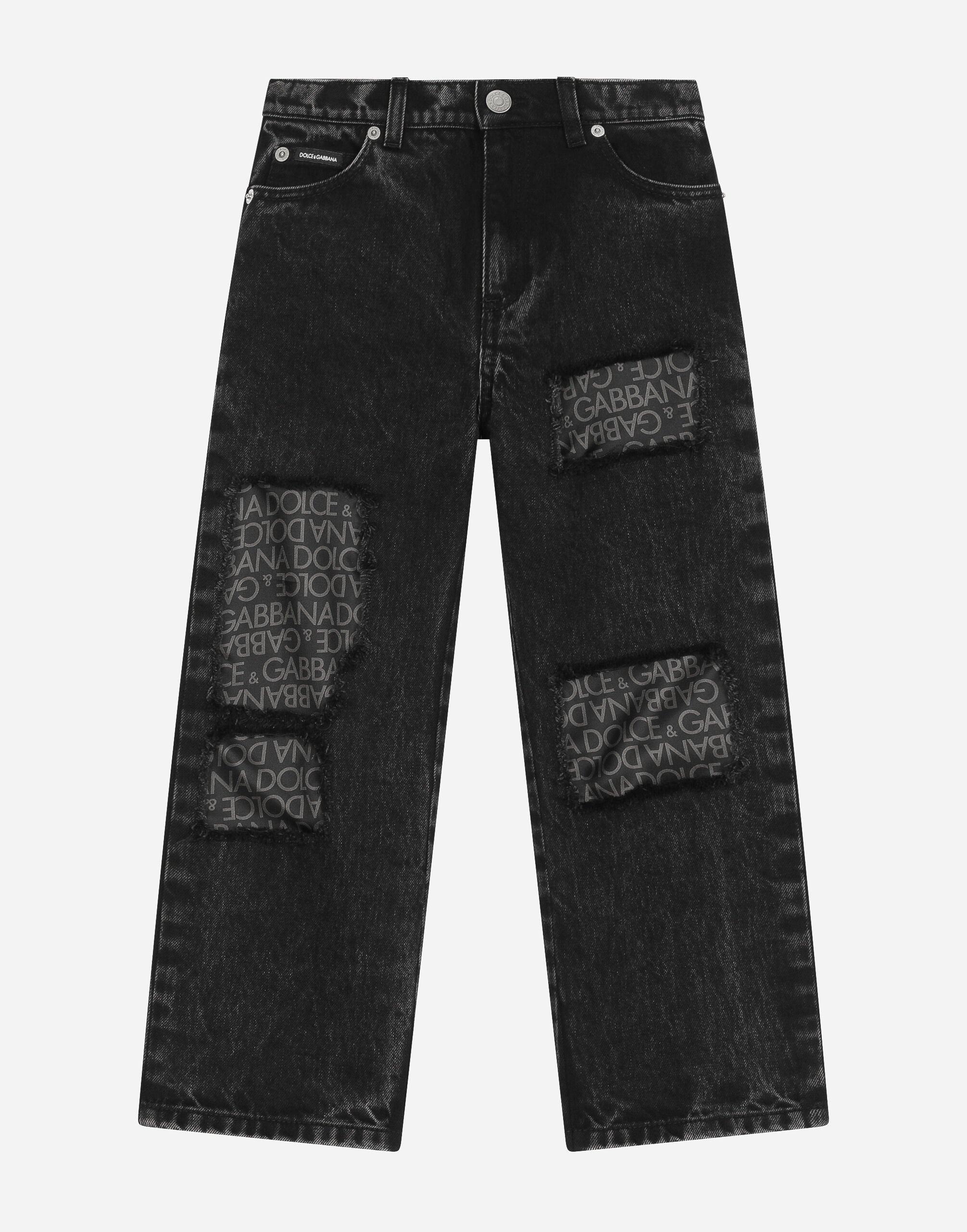 DolceGabbanaSpa 5-pocket jeans with silk twill interior Green L41J68FU1L6