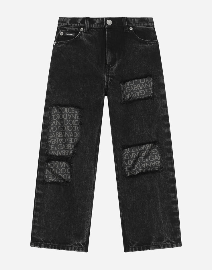Dolce&Gabbana Jeans 5 tasche con interno in twill di seta Multicolore L42F44LDB86