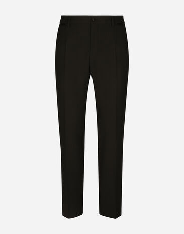 Dolce&Gabbana Tailored stretch wool tuxedo pants 그레이 GXR79TJCVL9
