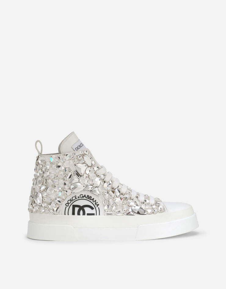 Calfskin nappa Portofino Light mid-top sneakers with all-over