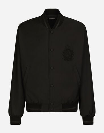 Dolce & Gabbana Cazadora de nailon con parche DG heráldico Negro G9XM9ZFUSNU