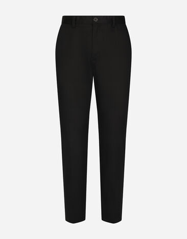 Dolce & Gabbana Stretch gabardine trousers Blue GY6IETGG825