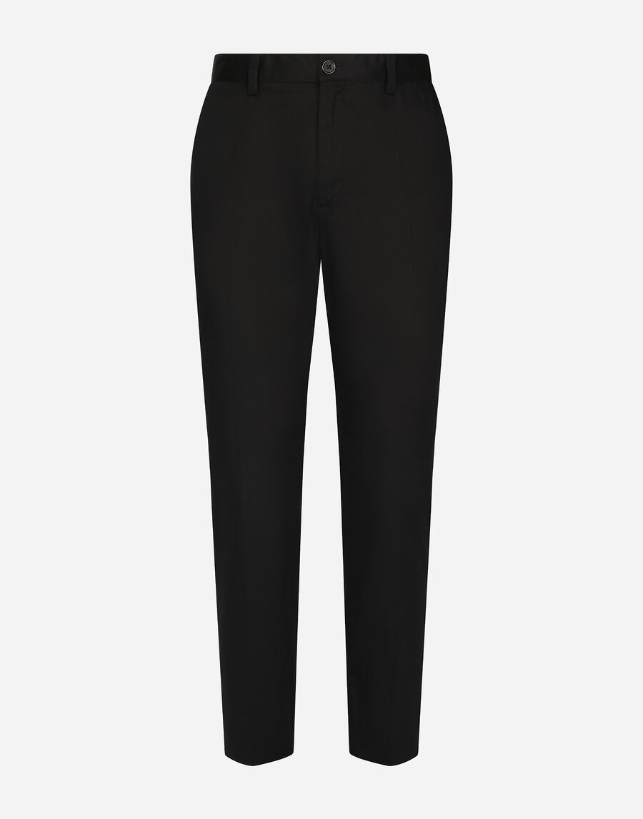 Stretch gabardine trousers