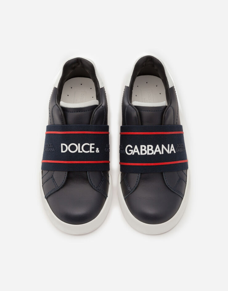 Dolce & Gabbana Calfskin Portofino light sneakers with logo-detailed elastic Multicolor DA0793AF512