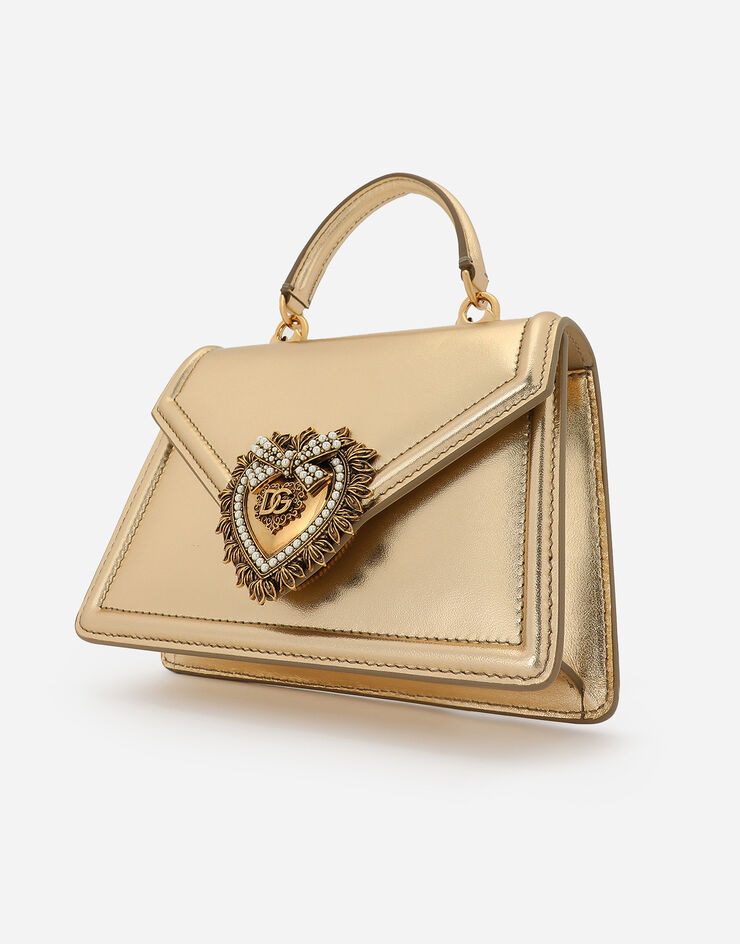 Dolce & Gabbana Devotion 小号 Mordoré 纳帕皮革手袋 金 BB6711A1016