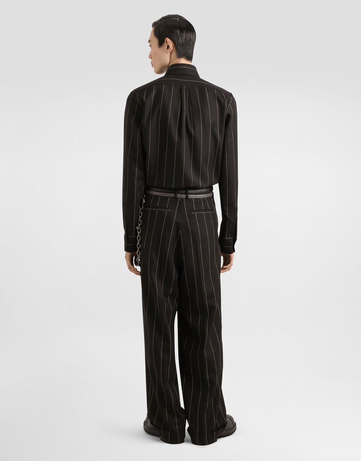 Dolce & Gabbana Nadelstreifenhose aus Flanell  Multicolor GP168TFRZAP