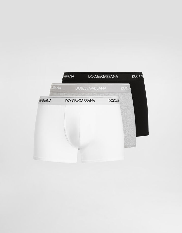 Dolce & Gabbana 弹力平纹针织中腰平角内裤（3件入） 多色 M9D82JONN95