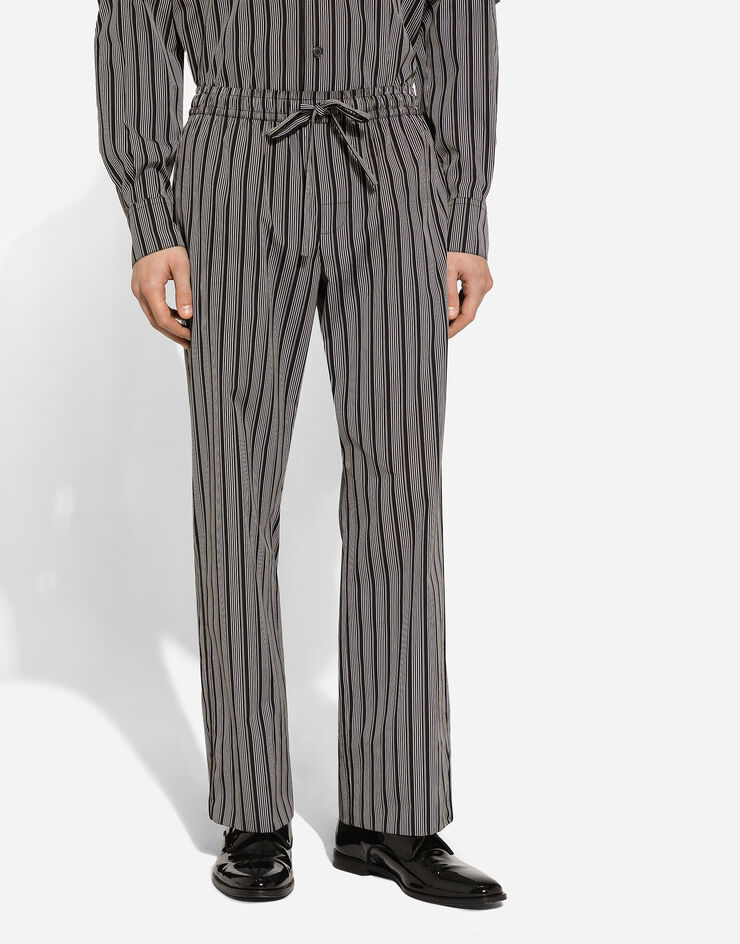 Dolce & Gabbana Jogginghose aus gestreiftem Popeline Mehrfarbig GVRMATFR5X8