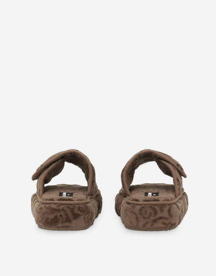 Dolce & Gabbana Terry Cotton Plateau Slippers Multicolor TCF011TCAGM