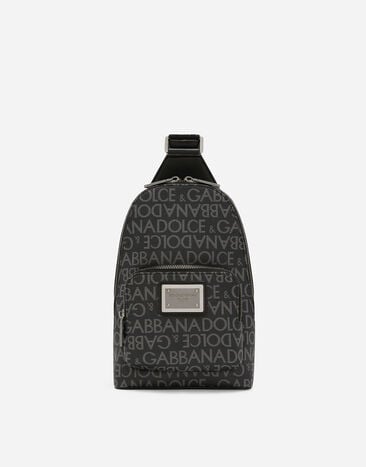 Dolce & Gabbana Coated jacquard crossbody backpack Print BM2301AR757