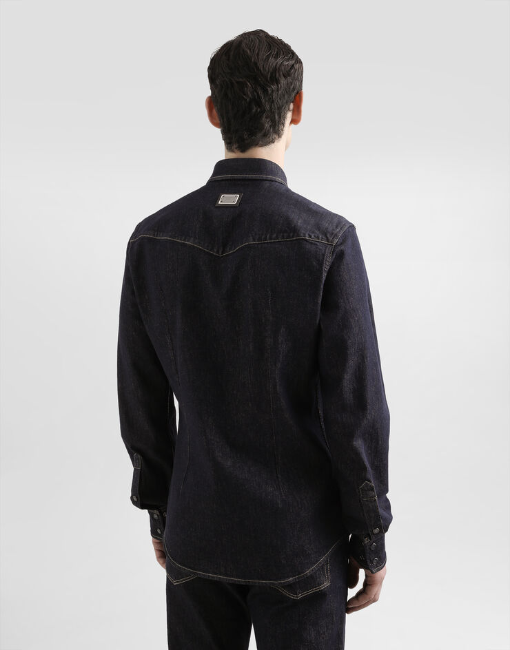 Dolce & Gabbana Stretch denim shirt Multicolor G5JC8DG8NH9