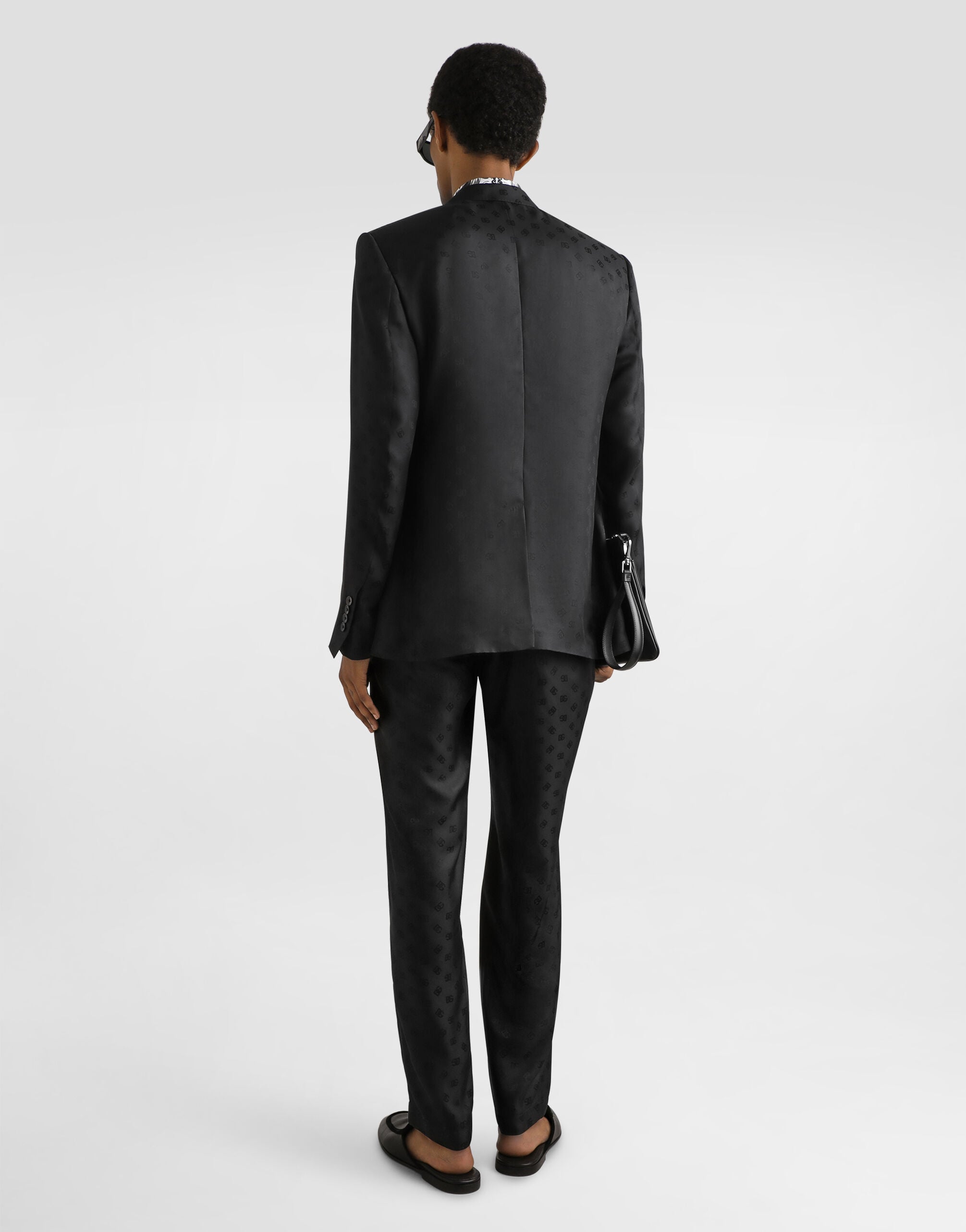 DG logo jacquard trousers in Black for Men | Dolce&Gabbana® US