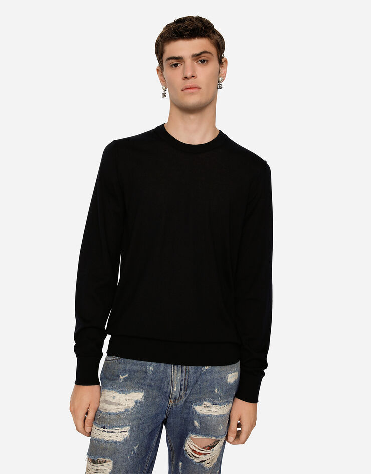 Dolce & Gabbana Cashmere round-neck sweater Black GX412TJAWLA