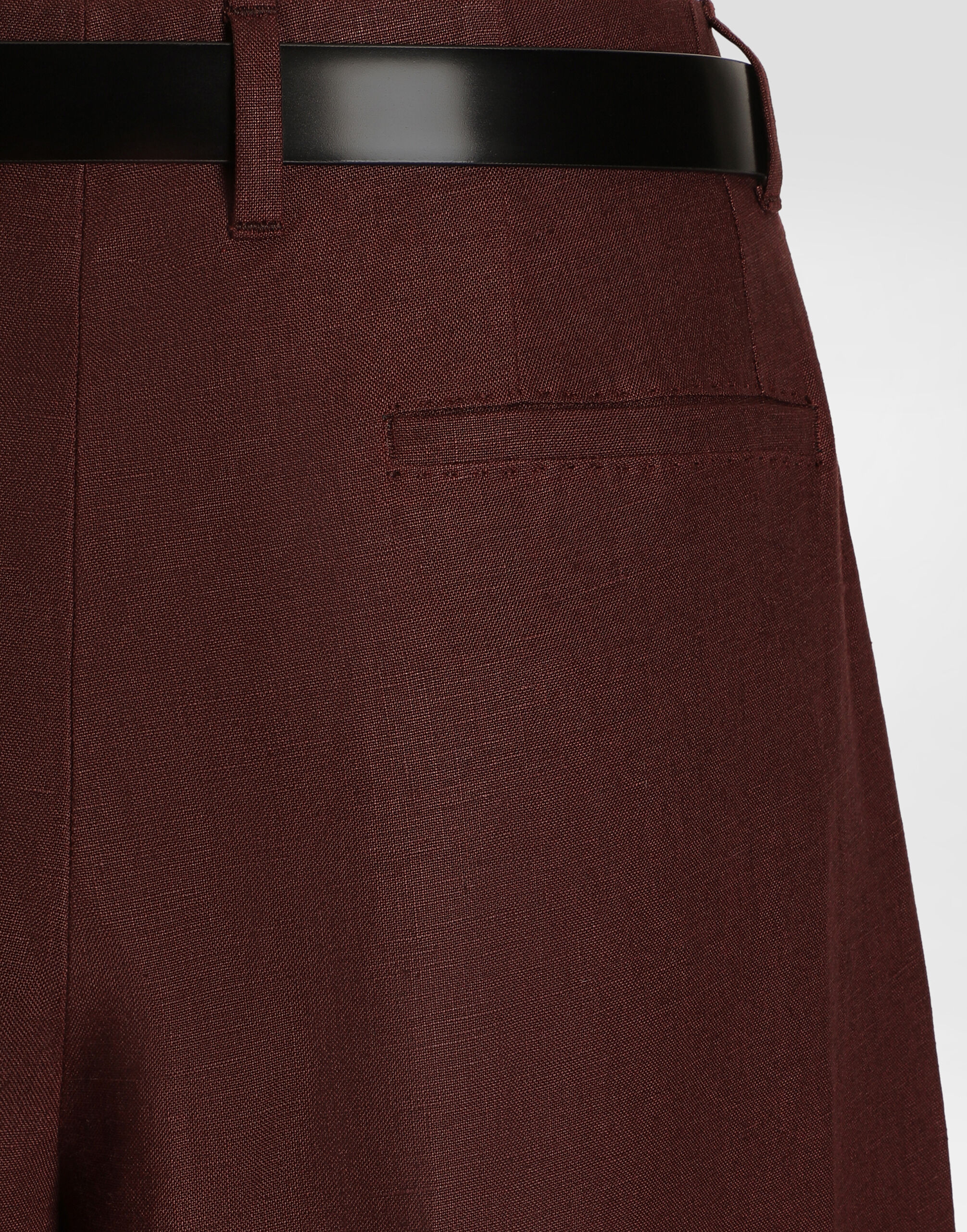 Tailored linen canvas trousers - thumbnail 4