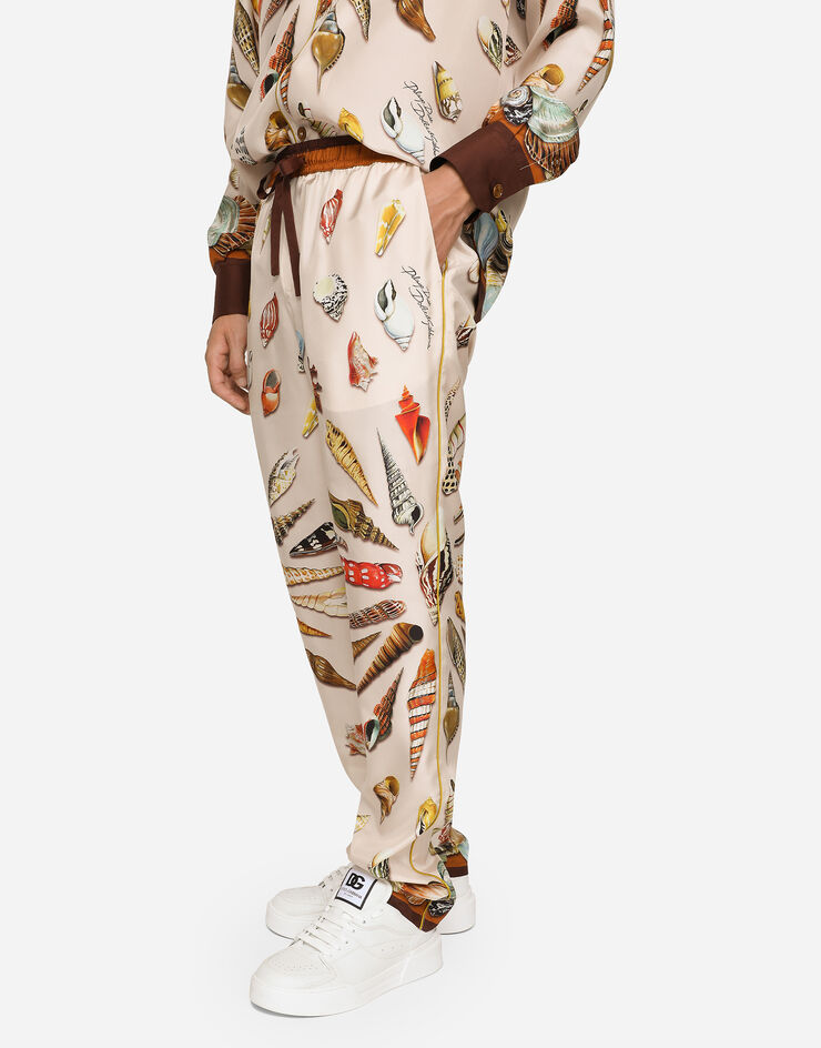 Dolce&Gabbana Shell-print silk jogging pants Multicolor I4285MGH177