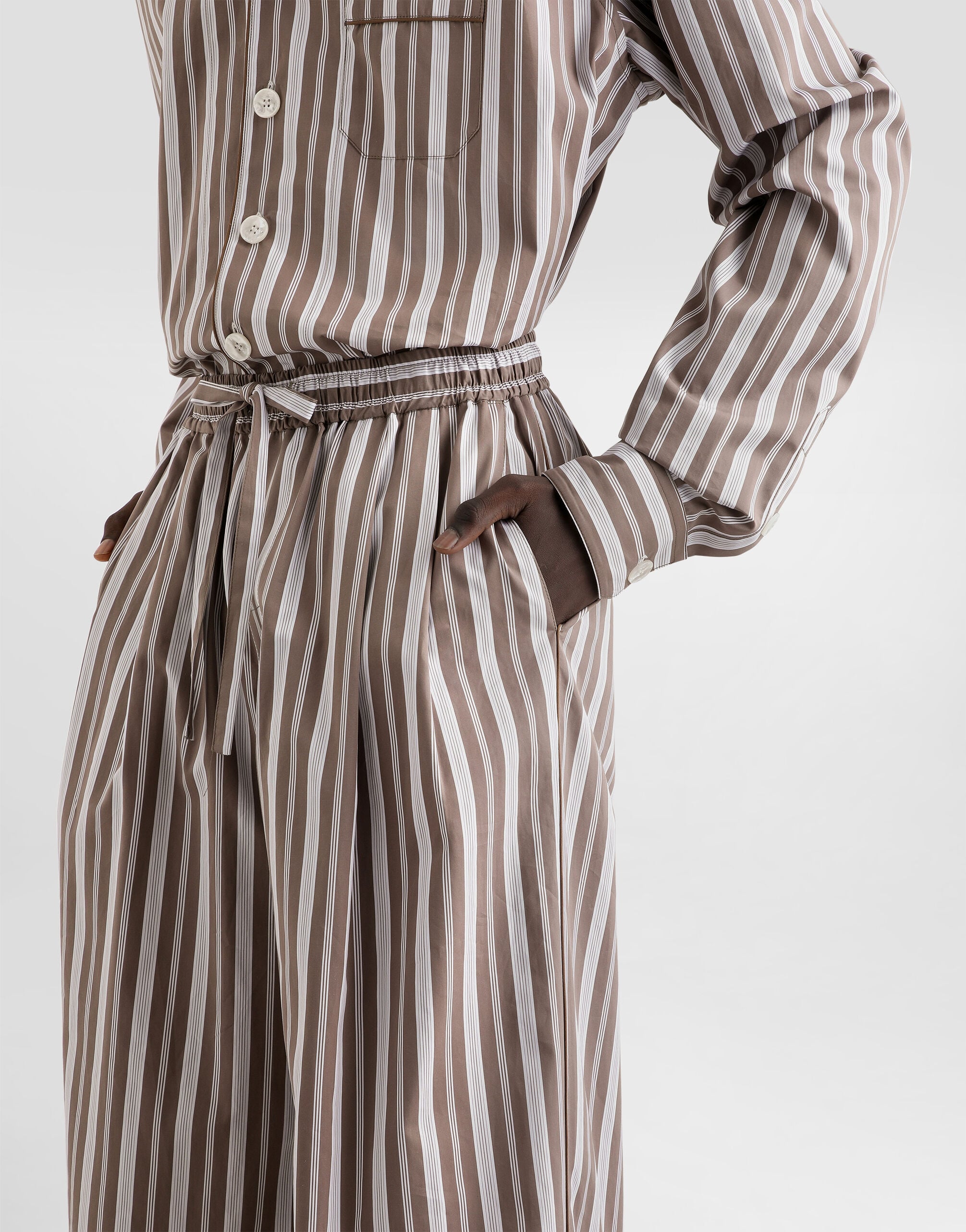 Striped poplin vanity trousers in Multicolor for Men | Dolce&Gabbana®