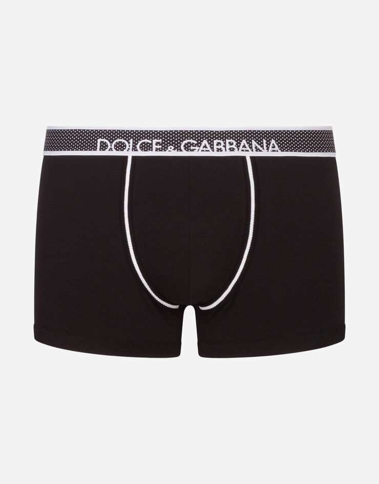 Dolce & Gabbana BOXERS IN STRETCH PIMA COTTON BLACK M4B43JFUGHH