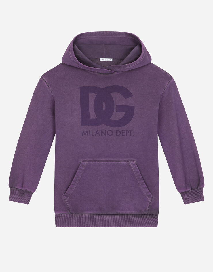 Dolce & Gabbana Jersey hoodie dress Violet L5JD8CG7L1V