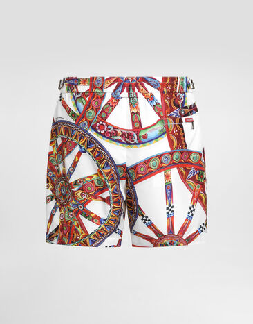 Dolce & Gabbana Carretto-print swim boxer shorts Multicolor M4A59TFSSLP