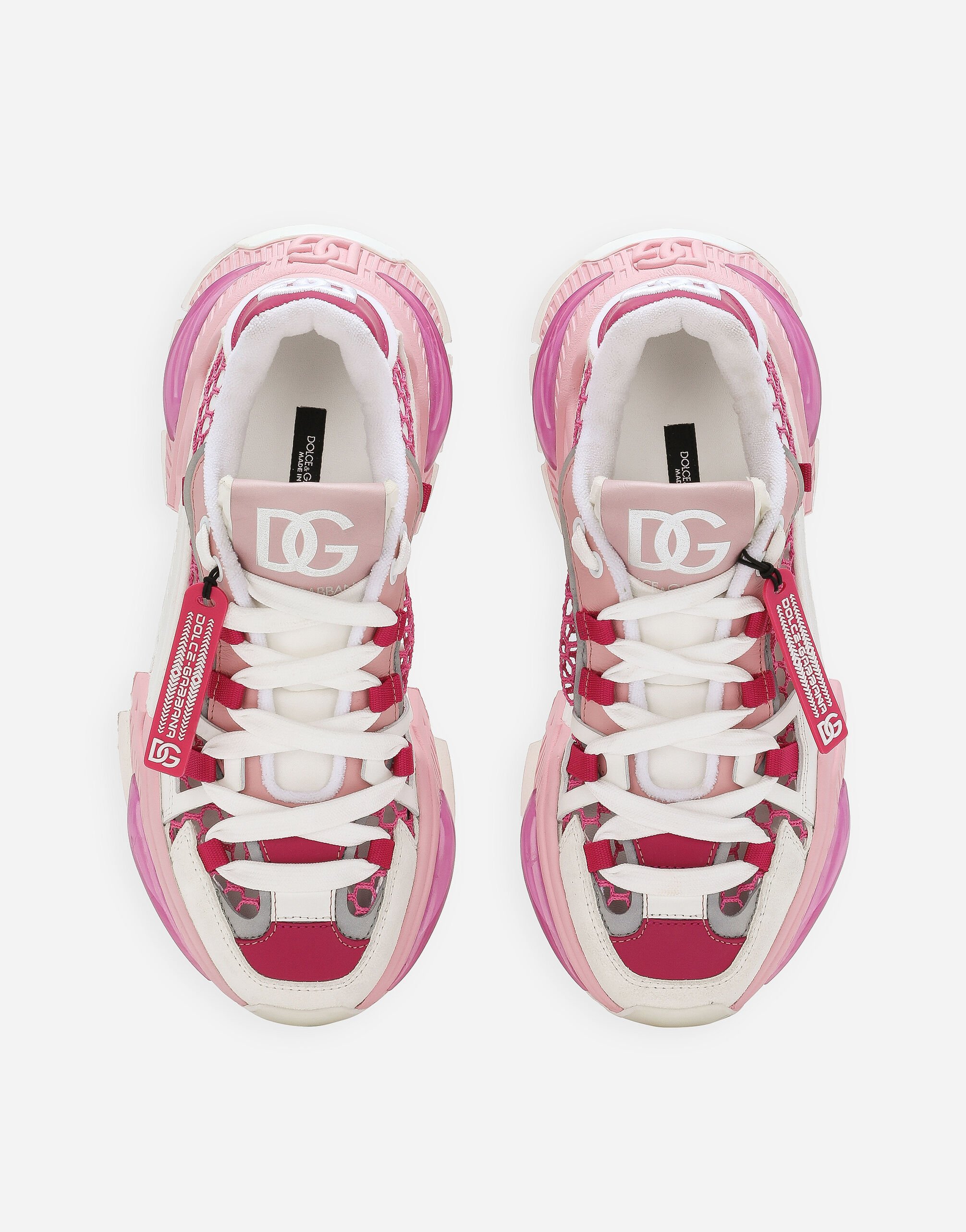 Mixed material Airmaster sneakers in Pink for Women Dolce Gabbana US