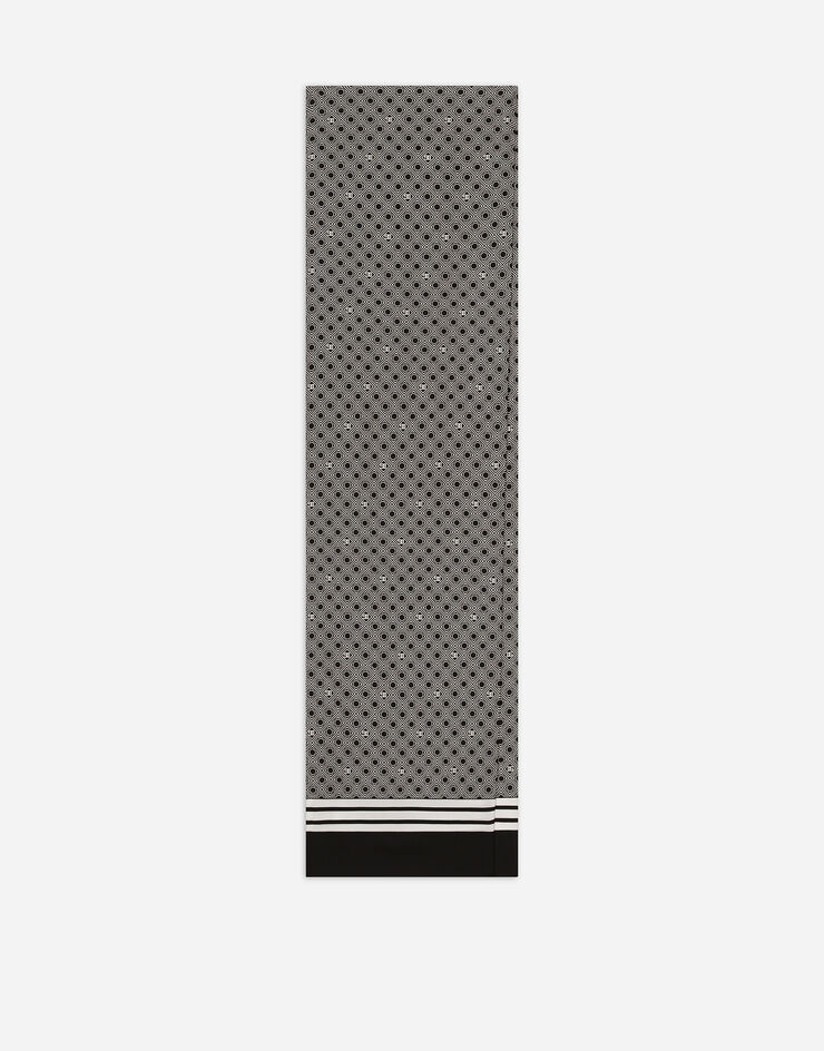 Dolce & Gabbana Silk scarf with micro-design print Print GQ349EG0WSX
