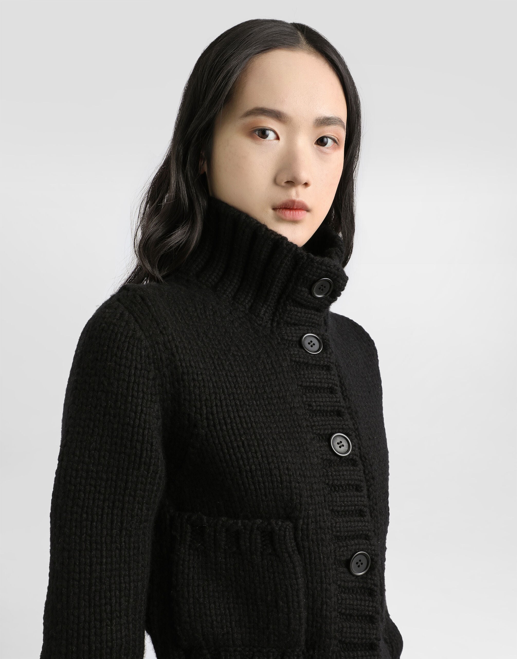 Virginwool and cashmere cardigan - thumbnail 6