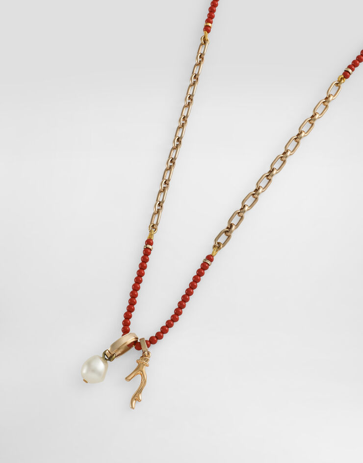 Dolce & Gabbana 坠饰与宝石金属项链 金 WNO5C3W1111