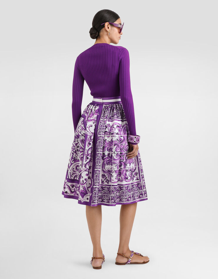 Dolce & Gabbana Viscose pullover Purple FXXAOTJFMZY