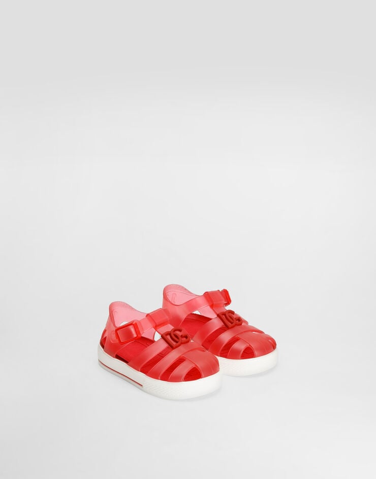 Dolce & Gabbana Rubber sandals with DG logo Red DN0115AT079