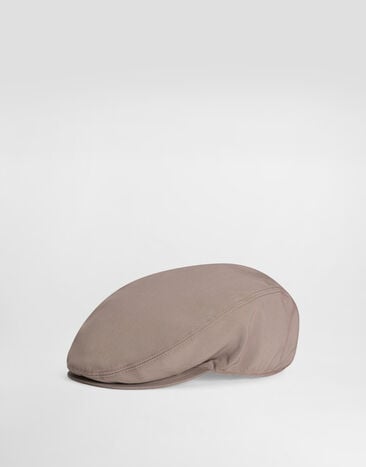 Dolce & Gabbana Wool poplin flat cap Brown GH587ZHU2BN