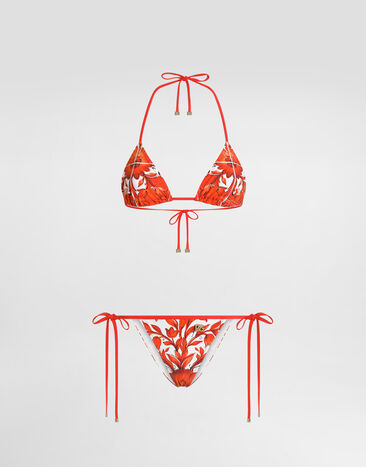 Dolce & Gabbana Majolica-print bikini Multicolor O8A23JONO19