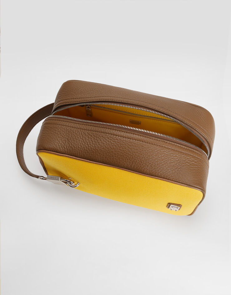 Dolce & Gabbana Lock canvas and calfskin handbag Multicolor BM2449A0368