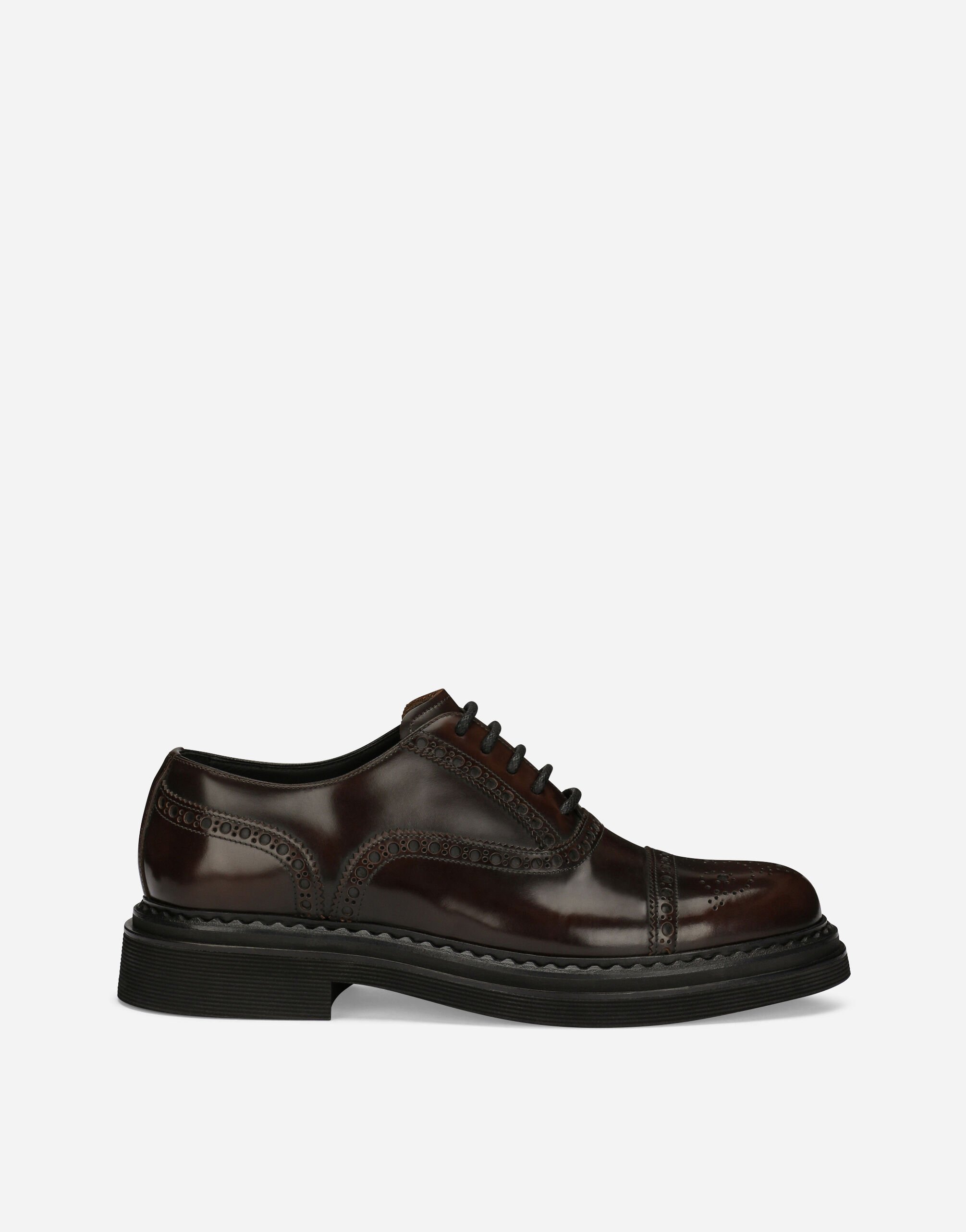 Dolce&Gabbana Brushed calfskin Oxfords Brown FN090RGDBYX