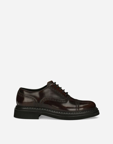 Dolce & Gabbana حذاء أكسفورد من جلد عجل مصقول أسود A10782AB640