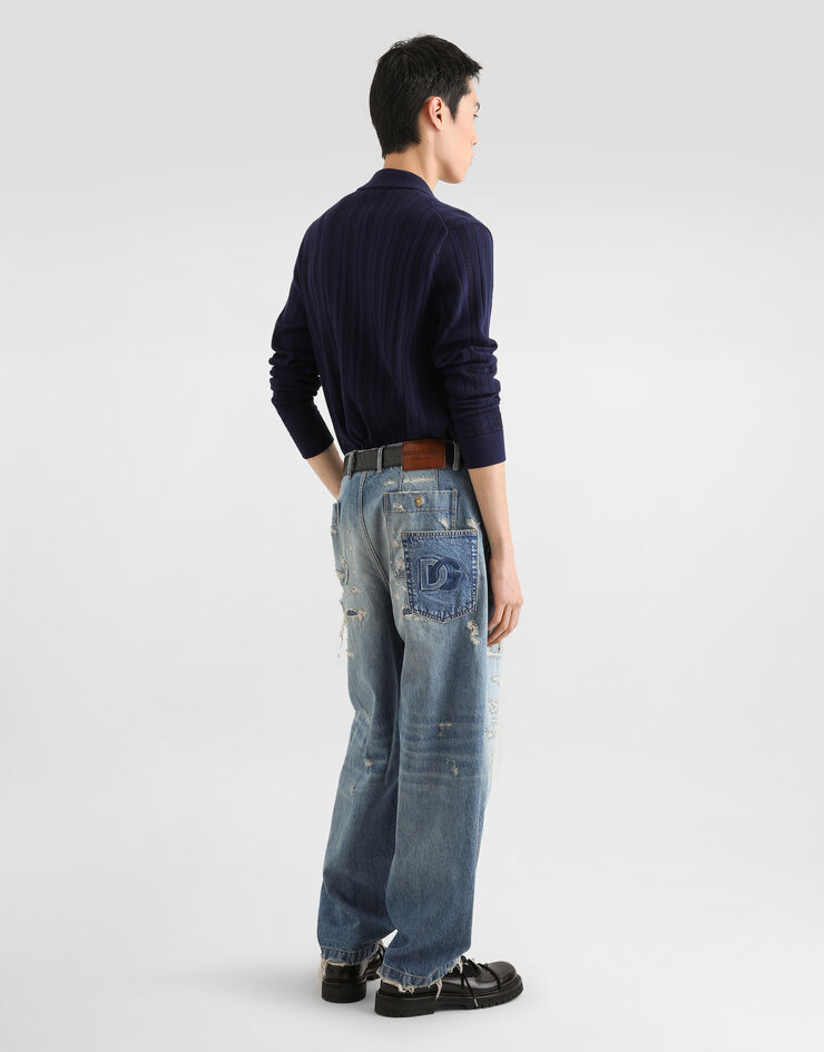 Dolce & Gabbana بنطال من دنيم Multicolor GP235ZG8PM7