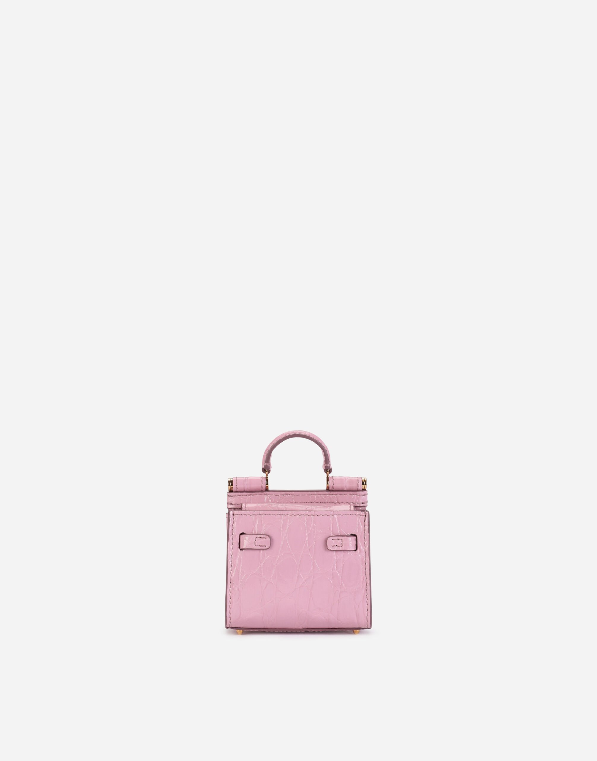 Sicily 58 micro bag in crocodile flank leather in PINK for Women Dolce Gabbana US