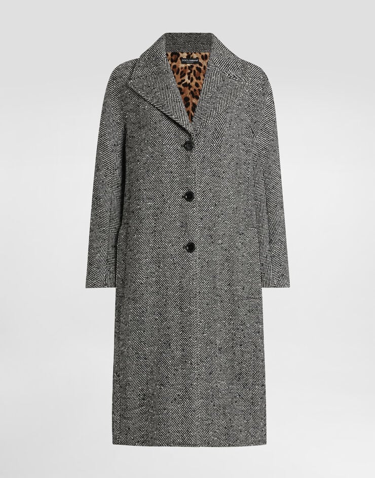 Dolce & Gabbana معطف شيفرون طويل متعدد الألوان F0W4JTFCZAJ