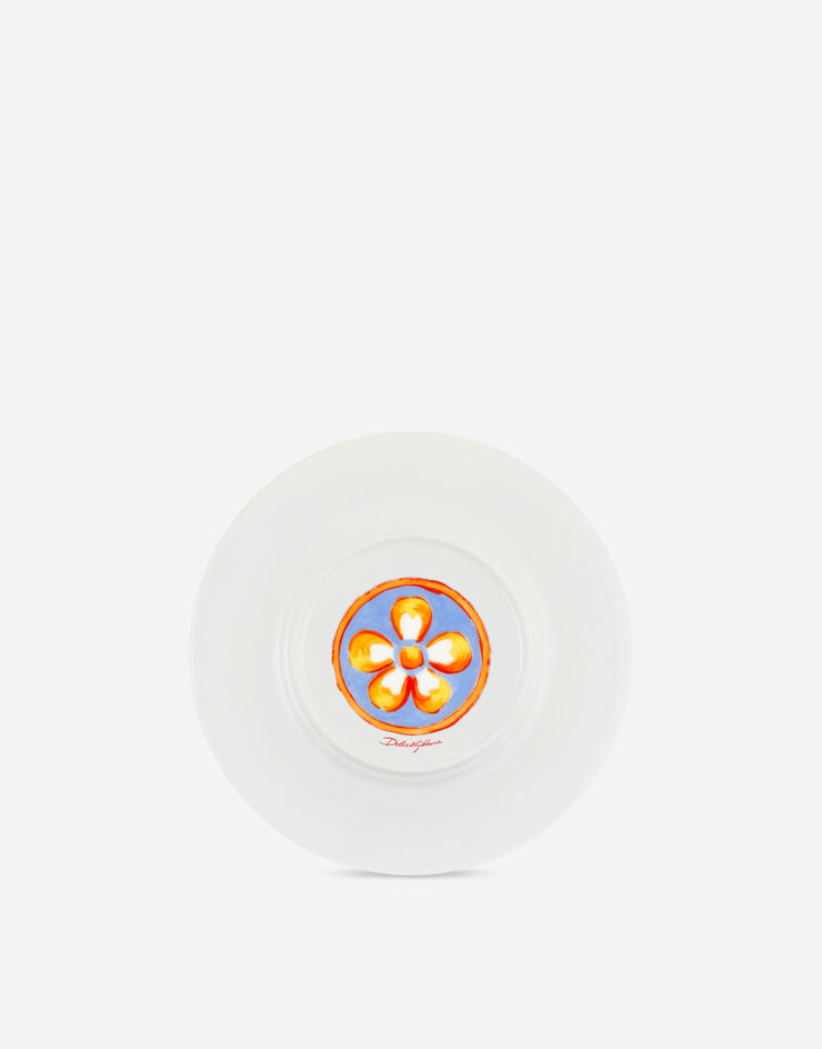 Dolce & Gabbana Set 2 Bread Plates in Fine Porcelain Multicolor TC0S02TCA06