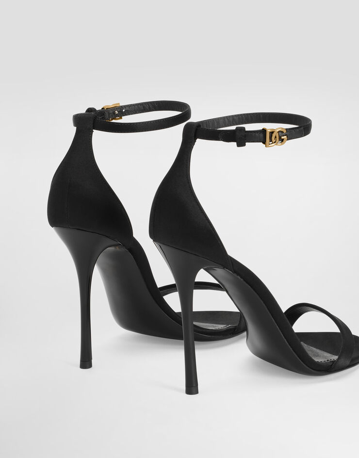 Dolce & Gabbana サテン サンダル ブラック CR2018A7630