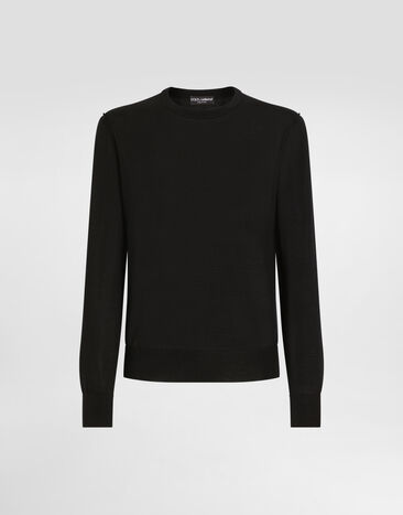 Dolce & Gabbana Rundhalspullover aus kaschmir SCHWARZ GX412TJAWLA