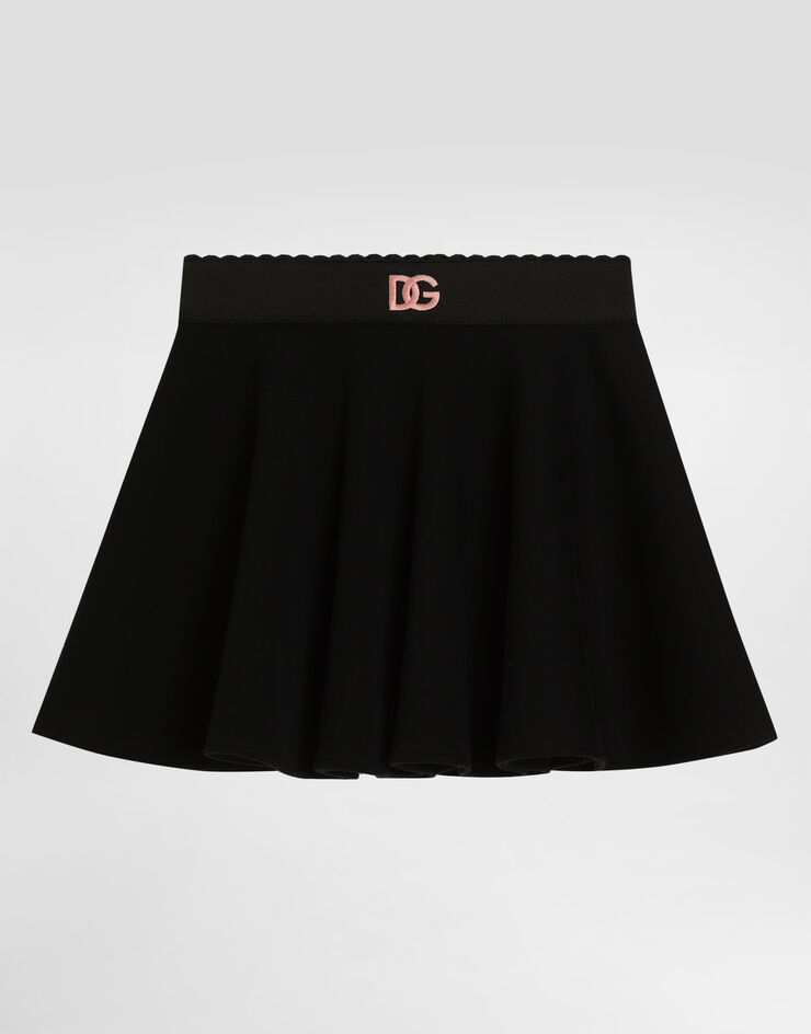 Dolce & Gabbana Jupe en jersey à logo DG Noir L54I67G7N9Q