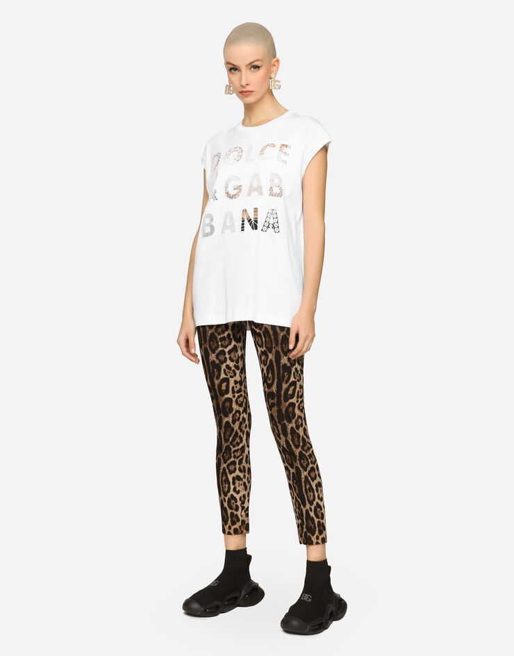 Dolce & Gabbana Leopard-print cady leggings 动物纹印花 FTANETFSRKI
